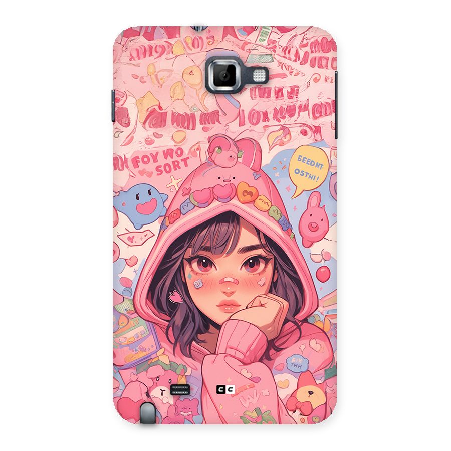 Cute Anime Girl Back Case for Galaxy Note