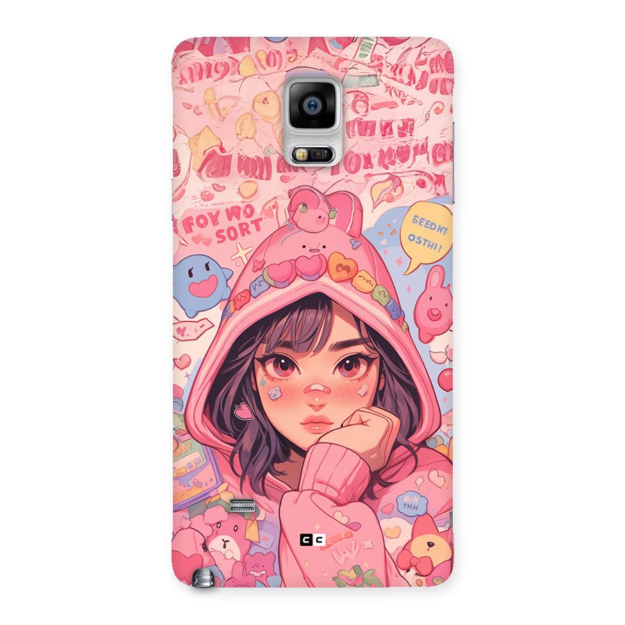 Cute Anime Girl Back Case for Galaxy Note 4