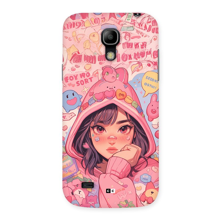 Cute Anime Girl Back Case for Galaxy S4 Mini