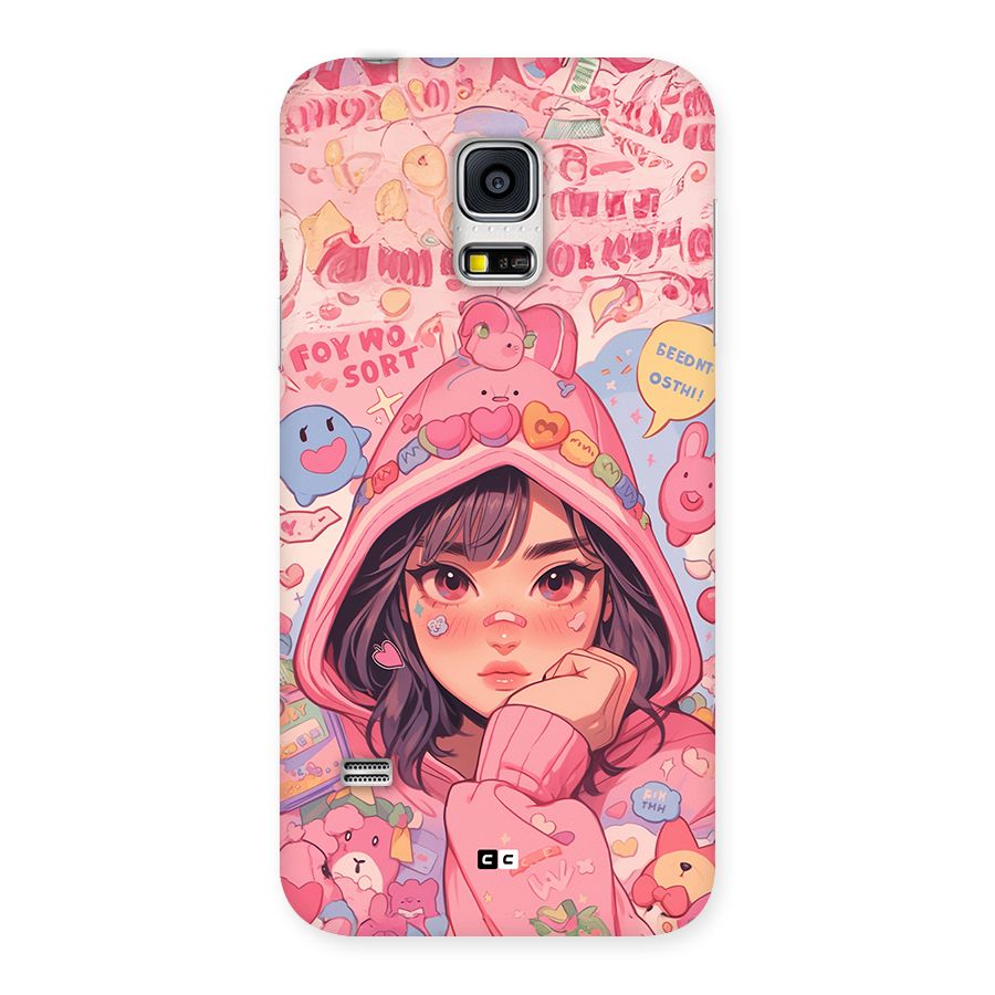 Cute Anime Girl Back Case for Galaxy S5 Mini