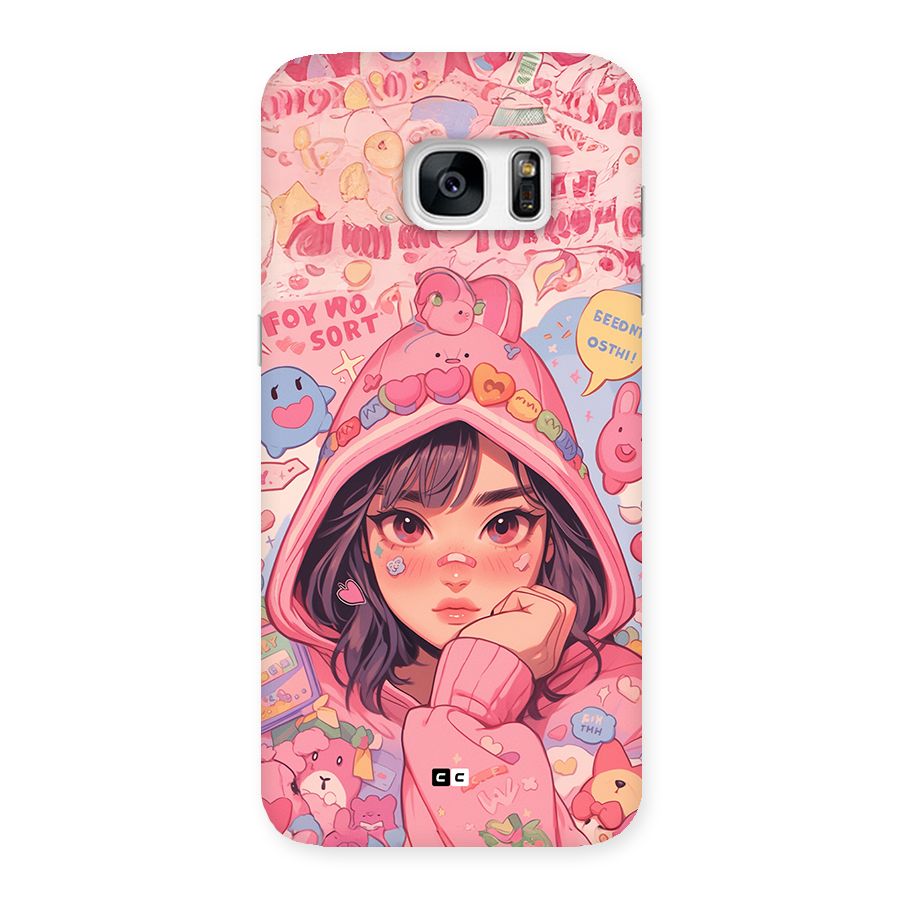 Cute Anime Girl Back Case for Galaxy S7 Edge