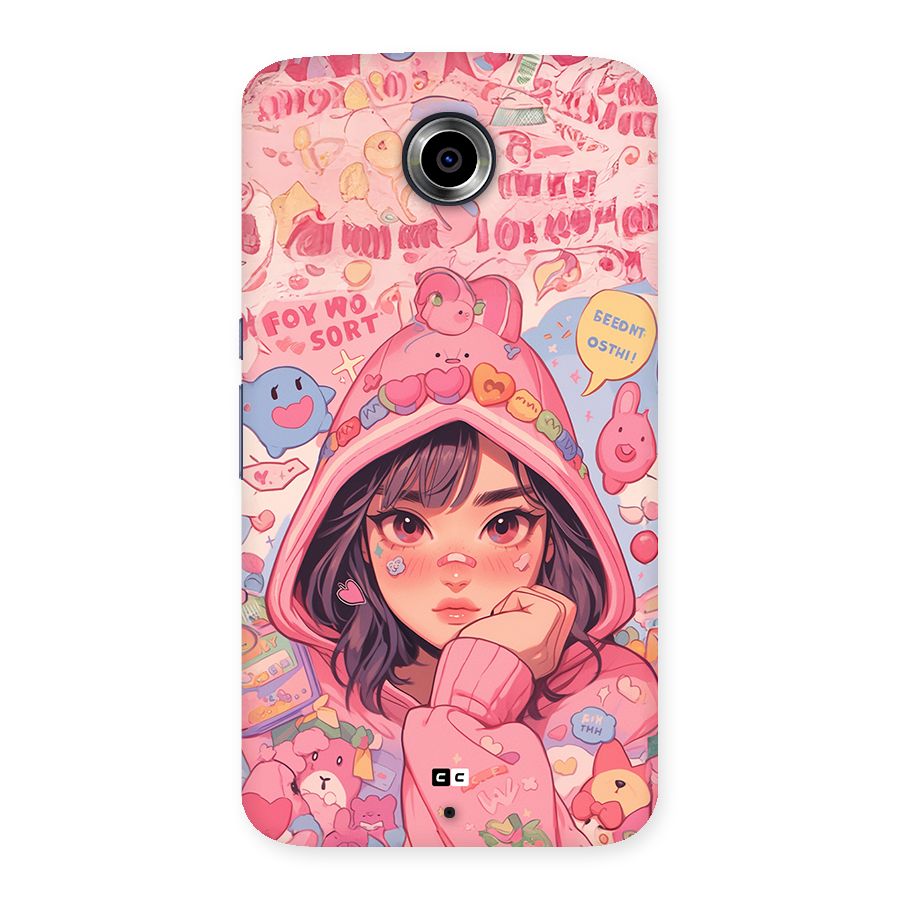 Cute Anime Girl Back Case for Google Nexus 6