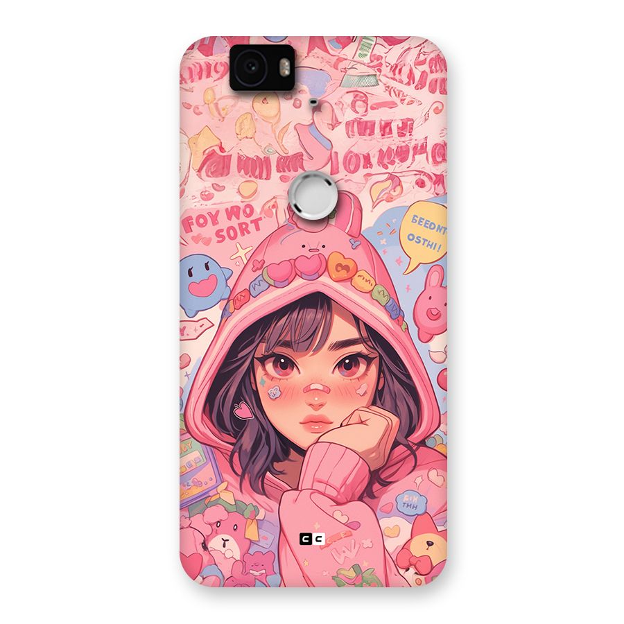 Cute Anime Girl Back Case for Google Nexus 6P