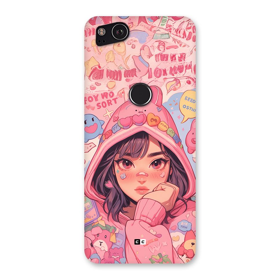 Cute Anime Girl Back Case for Google Pixel 2
