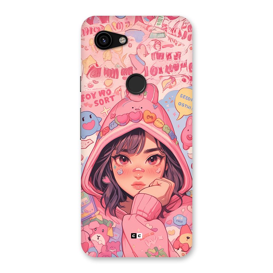 Cute Anime Girl Back Case for Google Pixel 3a