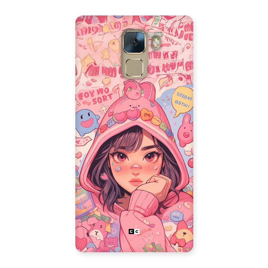 Cute Anime Girl Back Case for Honor 7