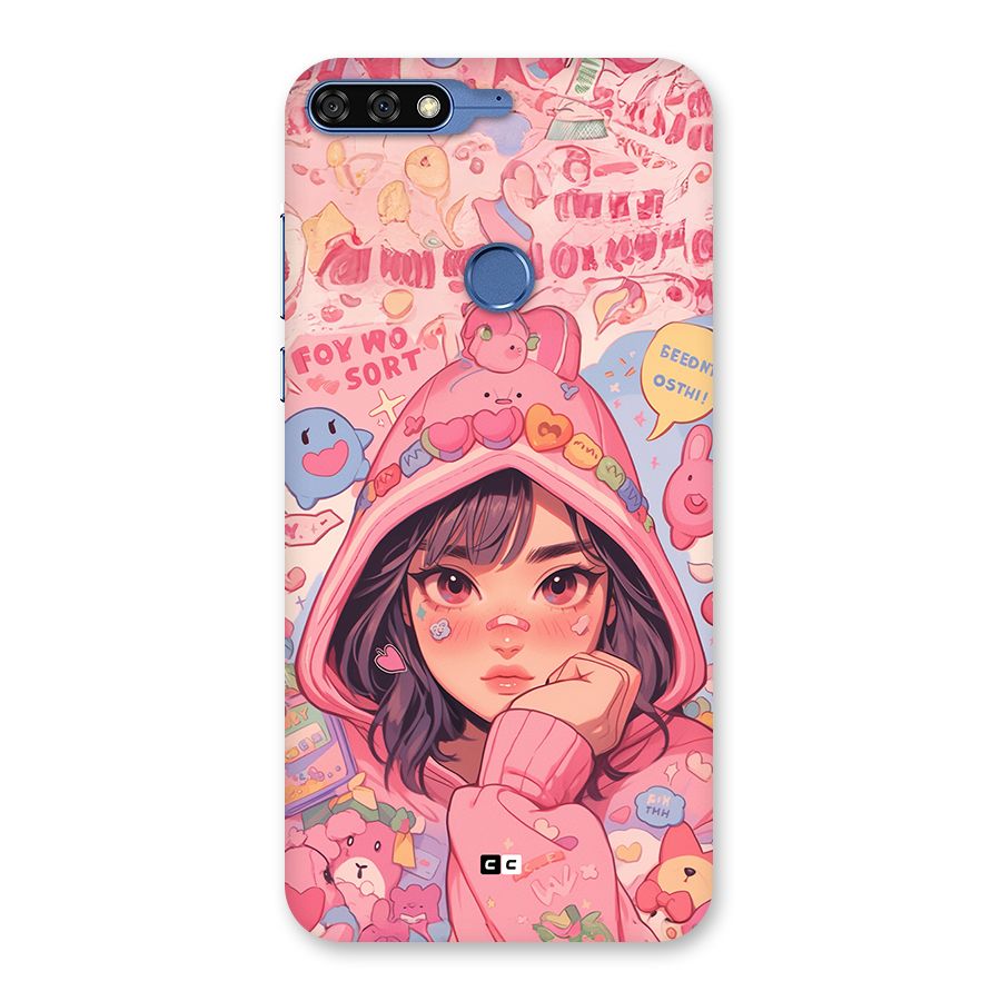 Cute Anime Girl Back Case for Honor 7C