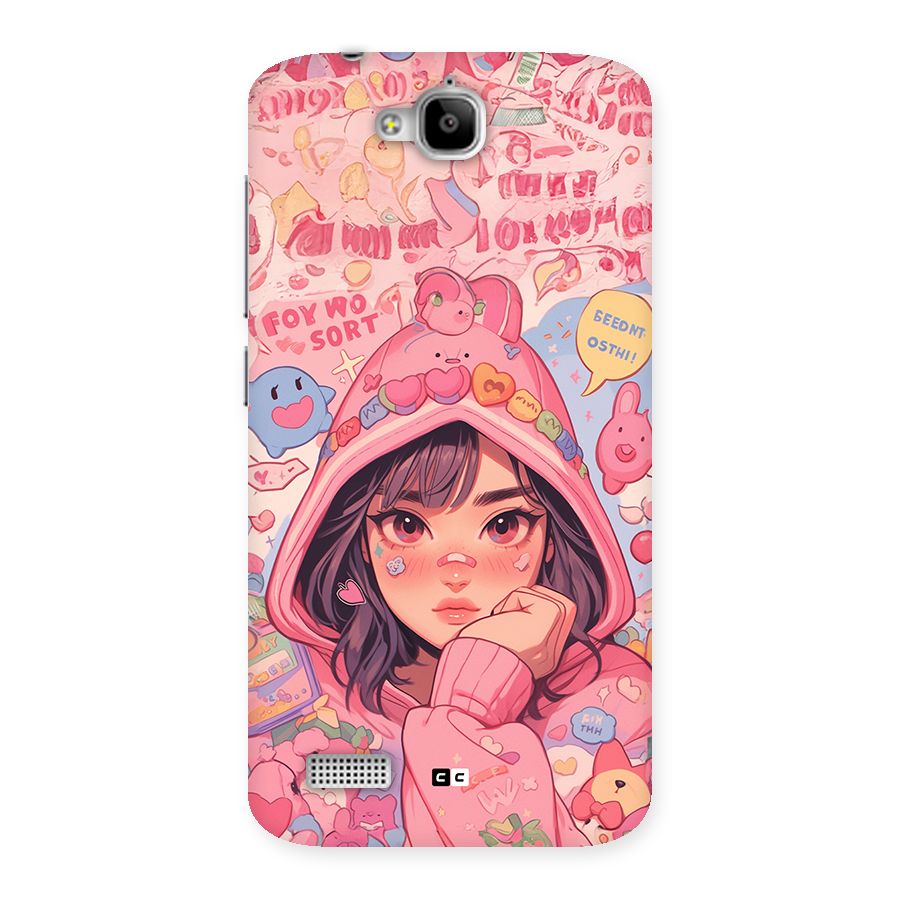 Cute Anime Girl Back Case for Honor Holly