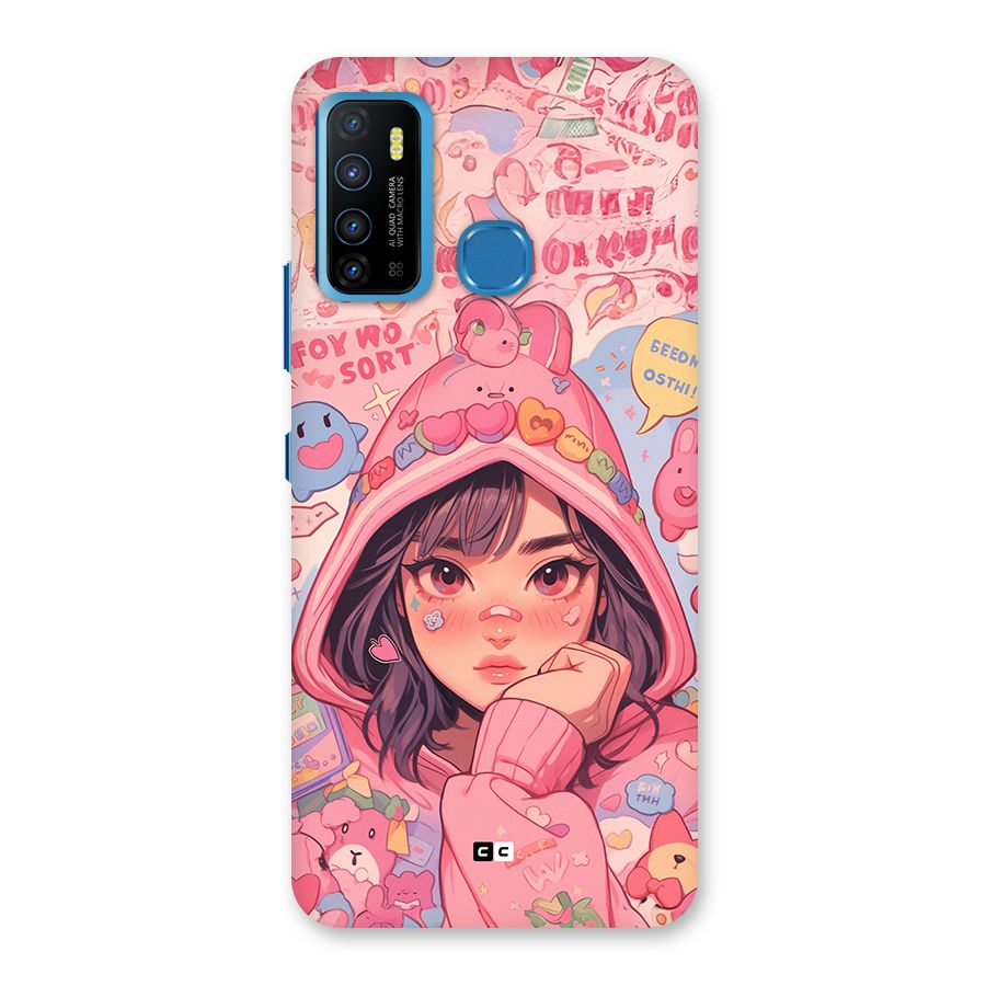 Cute Anime Girl Back Case for Infinix Hot 9