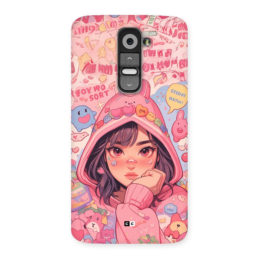Cute Anime Girl Back Case for LG G2