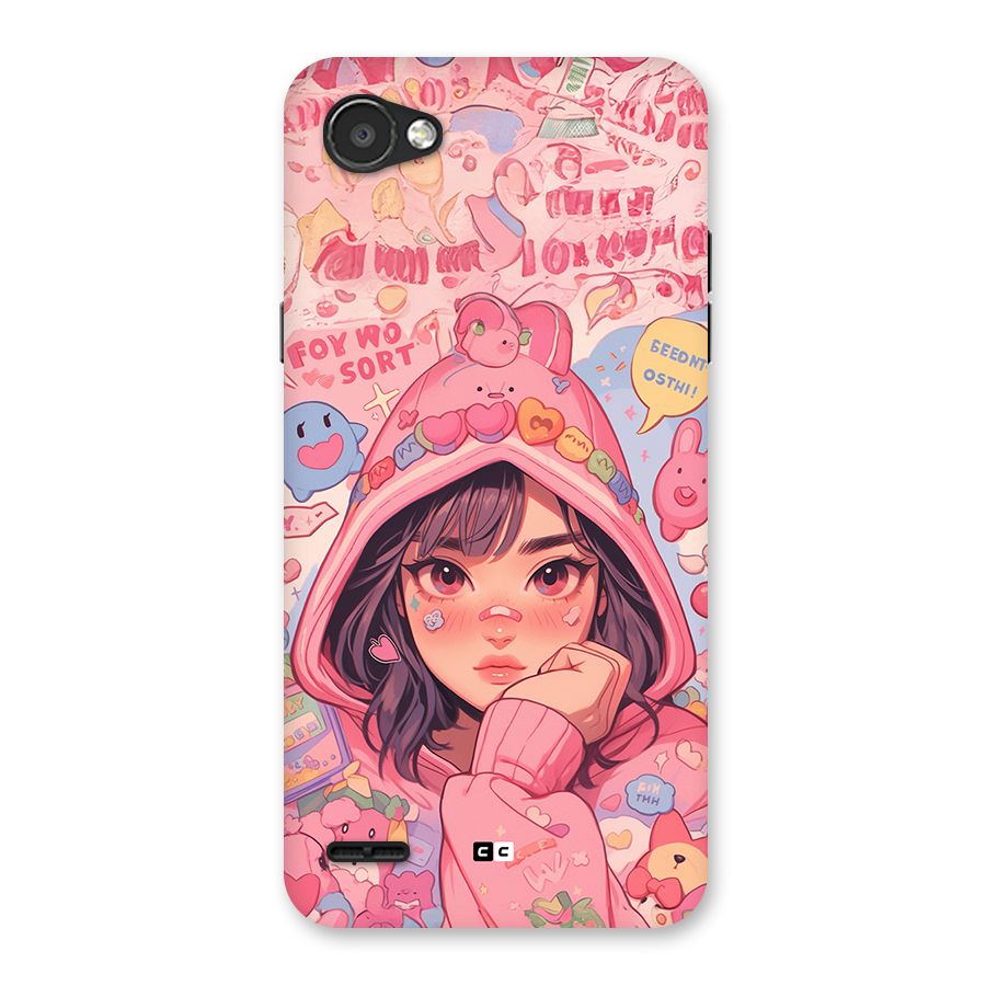 Cute Anime Girl Back Case for LG Q6