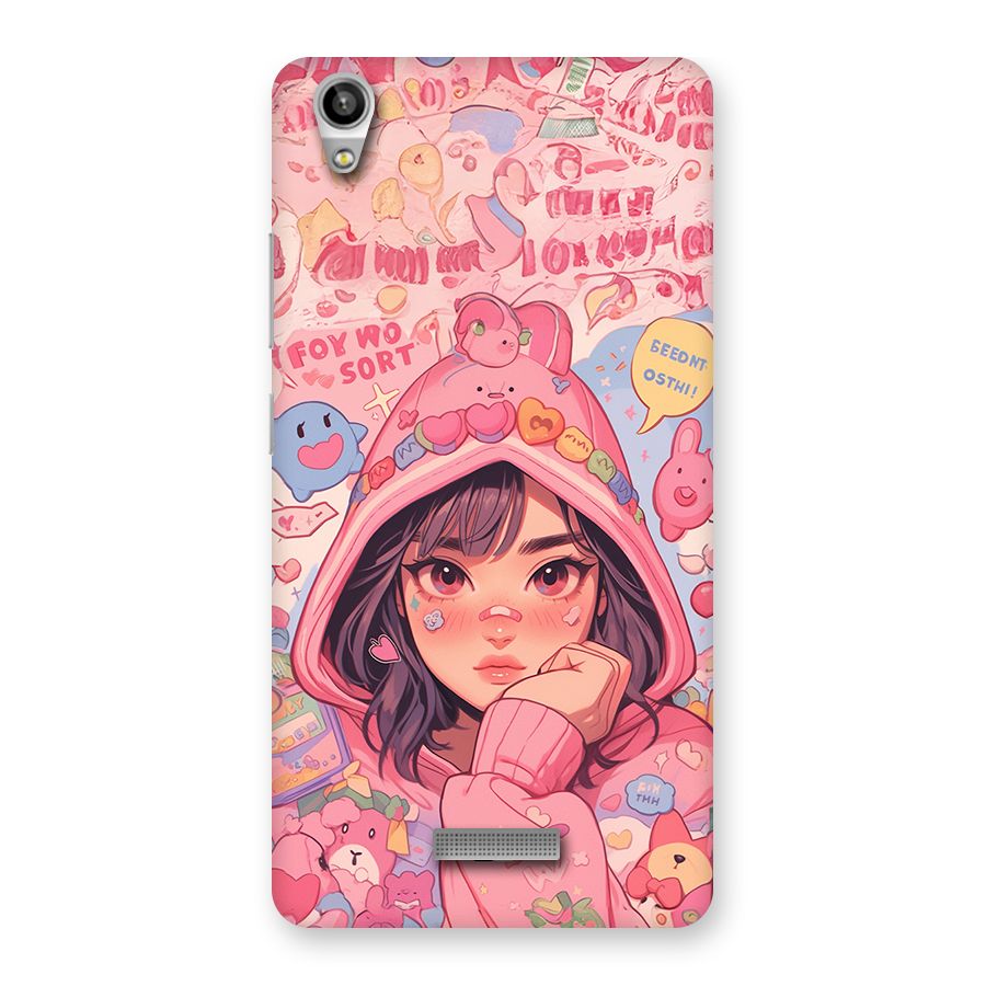 Cute Anime Girl Back Case for Lava Pixel V1