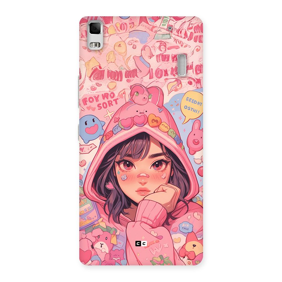 Cute Anime Girl Back Case for Lenovo A7000
