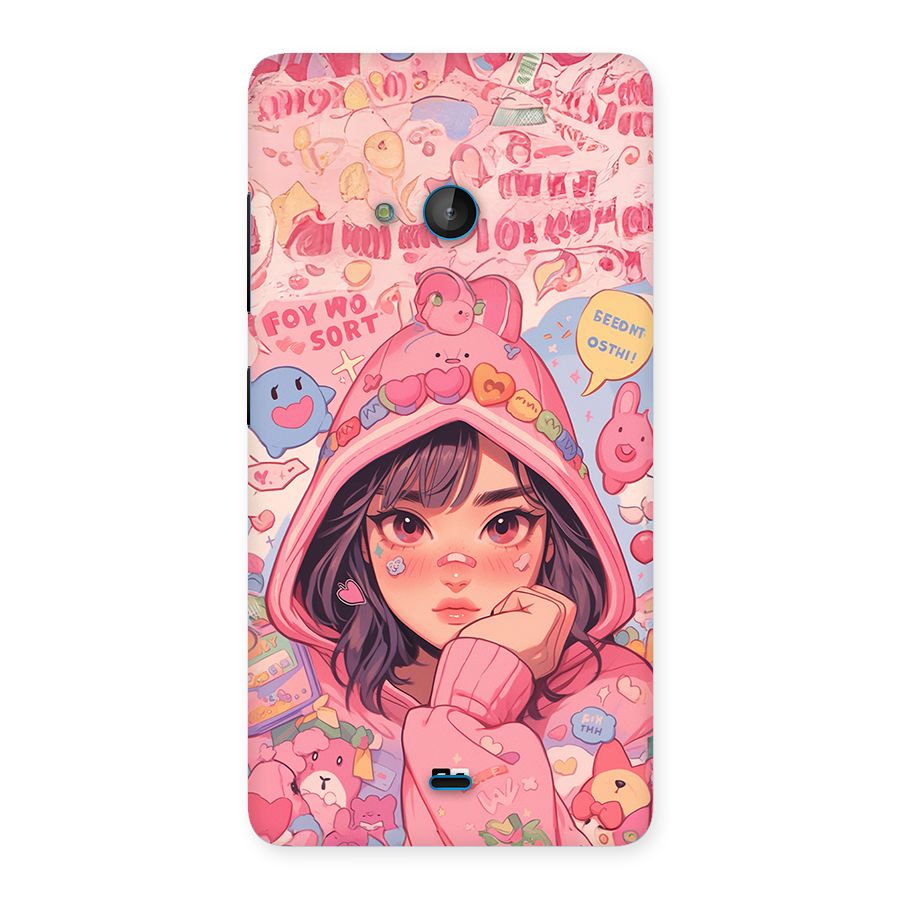 Cute Anime Girl Back Case for Lumia 540
