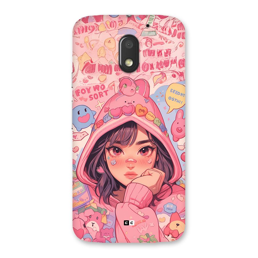 Cute Anime Girl Back Case for Moto E3 Power
