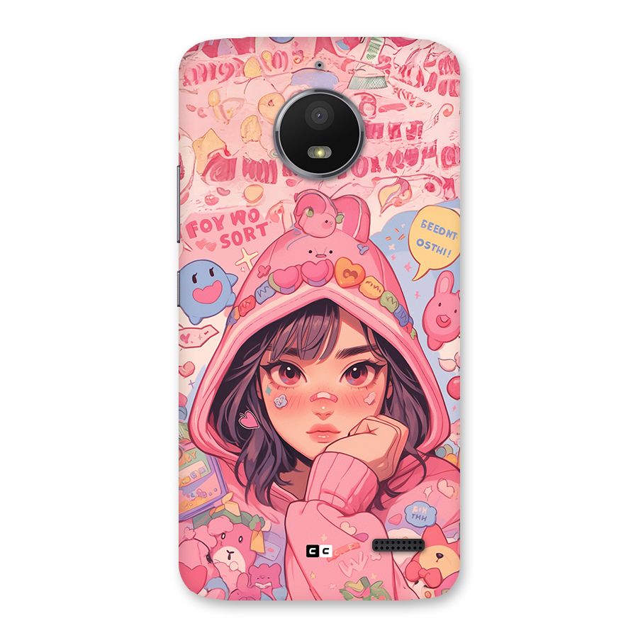 Cute Anime Girl Back Case for Moto E4