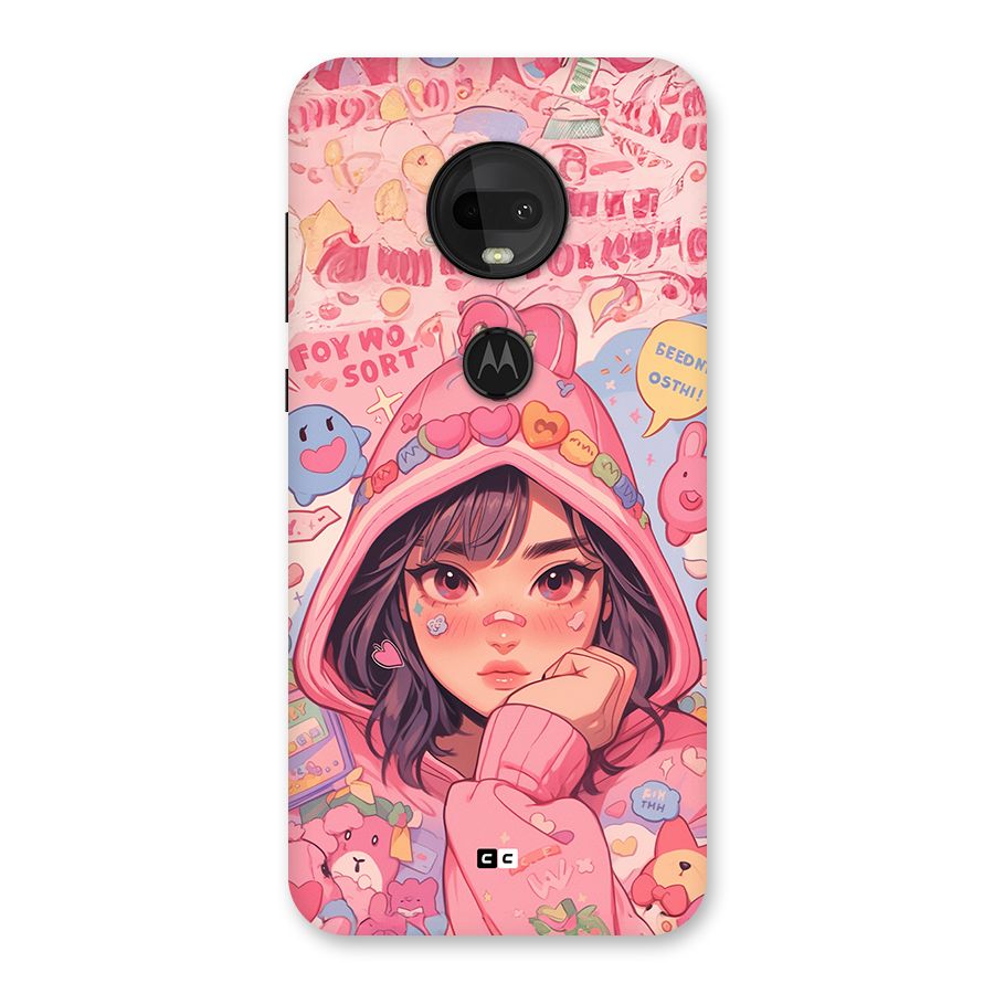 Cute Anime Girl Back Case for Moto G7