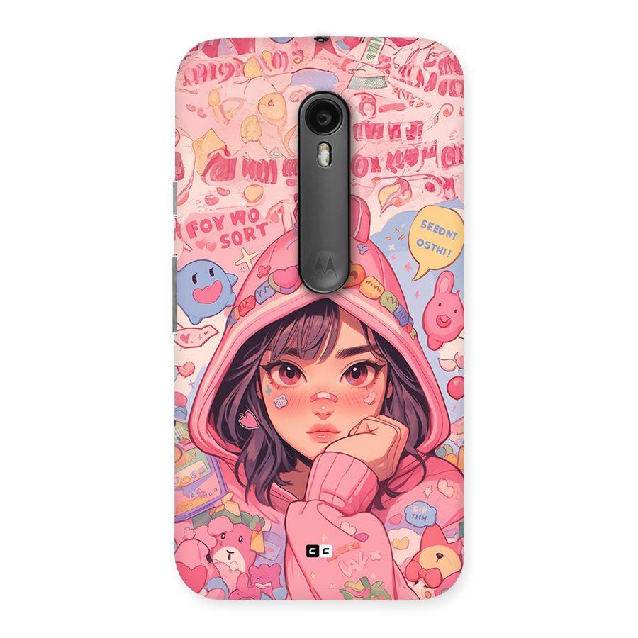 Cute Anime Girl Back Case for Moto G Turbo
