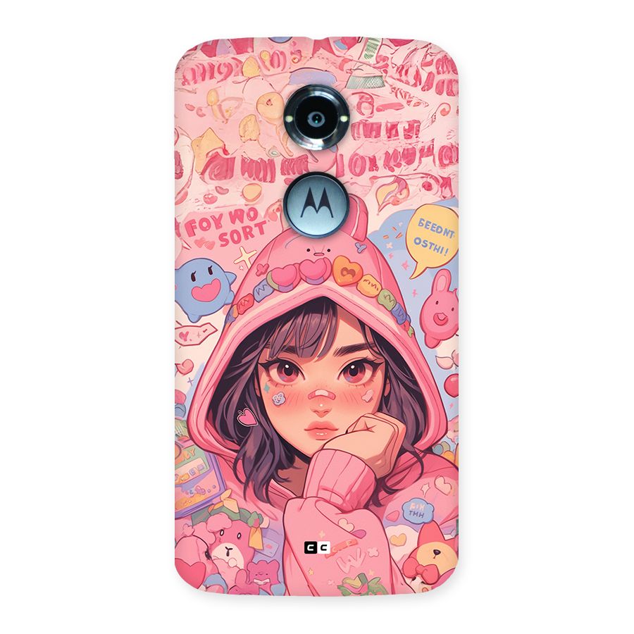 Cute Anime Girl Back Case for Moto X2