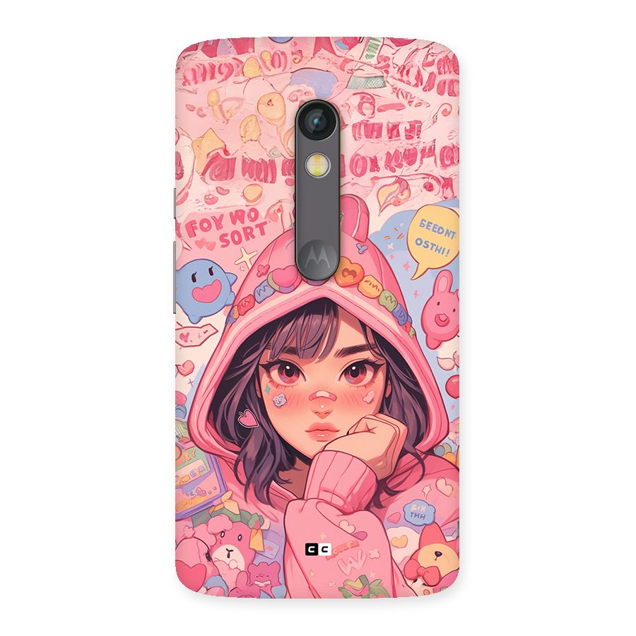 Cute Anime Girl Back Case for Moto X Play
