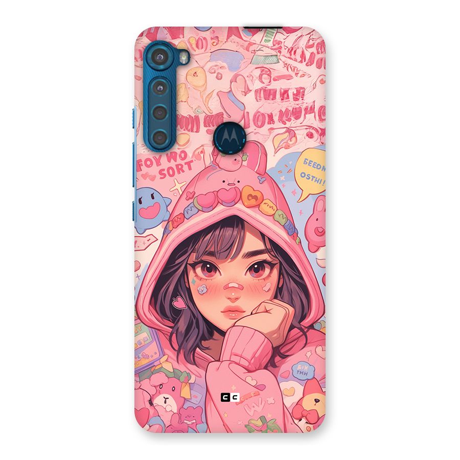 Cute Anime Girl Back Case for Motorola One Fusion Plus