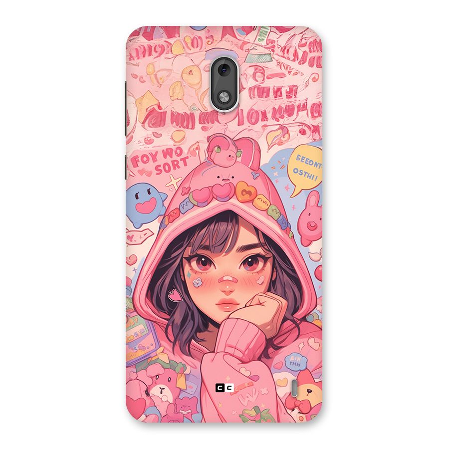 Cute Anime Girl Back Case for Nokia 2