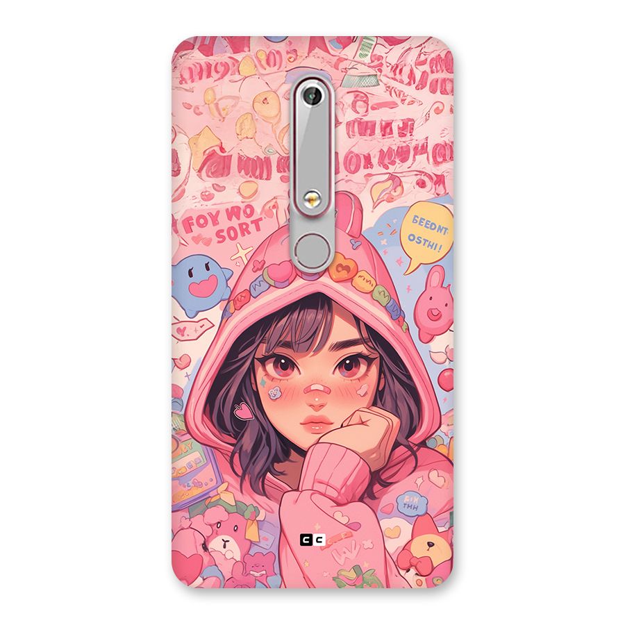 Cute Anime Girl Back Case for Nokia 6.1