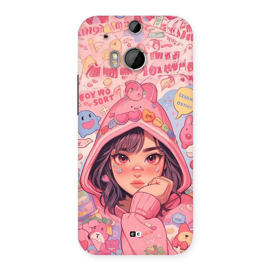 Cute Anime Girl Back Case for One M8