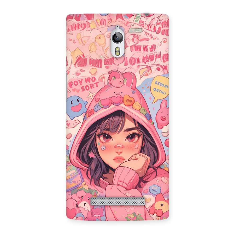 Cute Anime Girl Back Case for Oppo Find 7