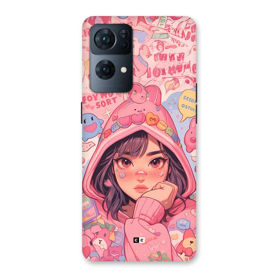 Cute Anime Girl Back Case for Oppo Reno7 Pro 5G