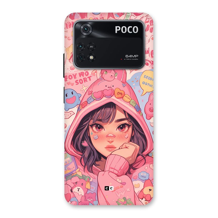 Cute Anime Girl Back Case for Poco M4 Pro 4G