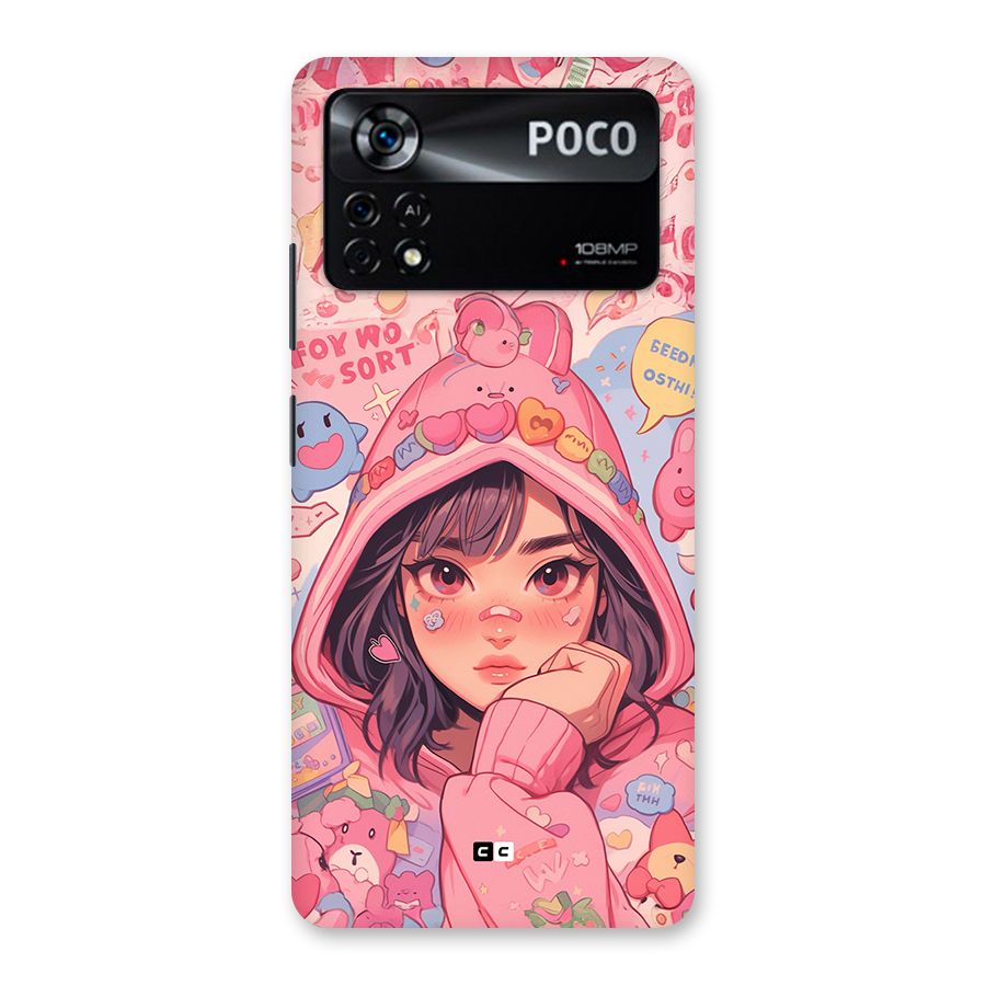 Cute Anime Girl Back Case for Poco X4 Pro 5G