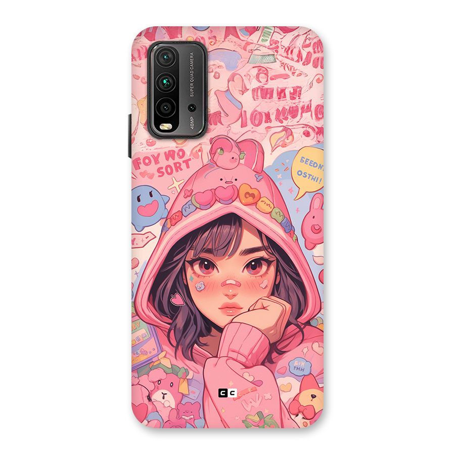 Cute Anime Girl Back Case for Redmi 9 Power