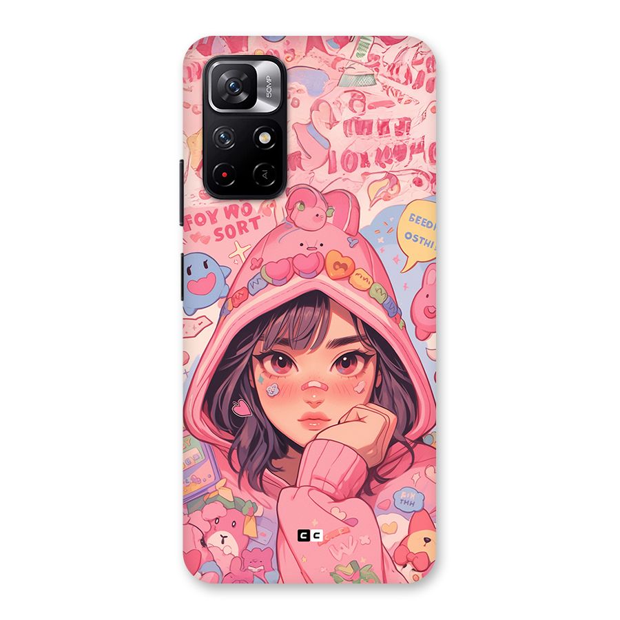 Cute Anime Girl Back Case for Redmi Note 11T 5G