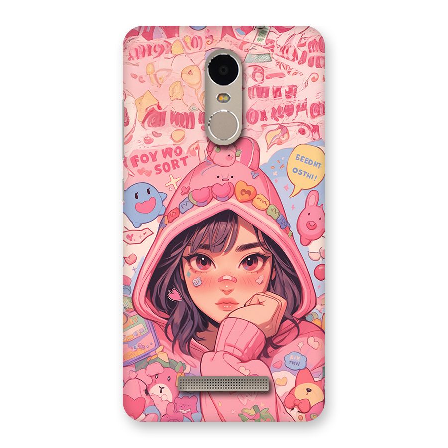 Cute Anime Girl Back Case for Redmi Note 3