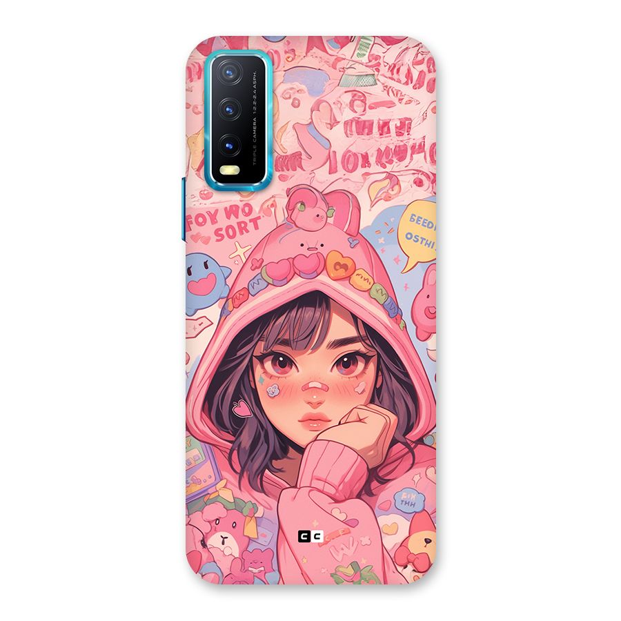 Cute Anime Girl Back Case for Vivo Y20A