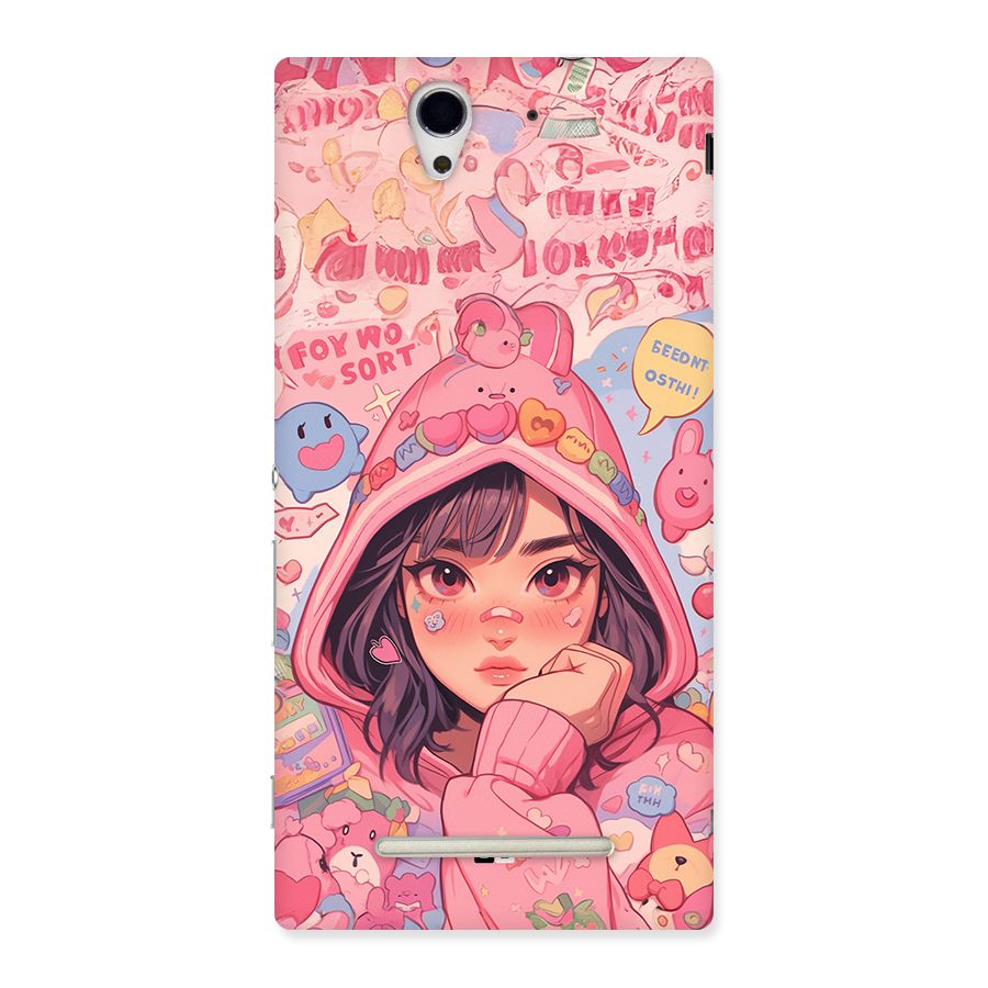 Cute Anime Girl Back Case for Xperia C3
