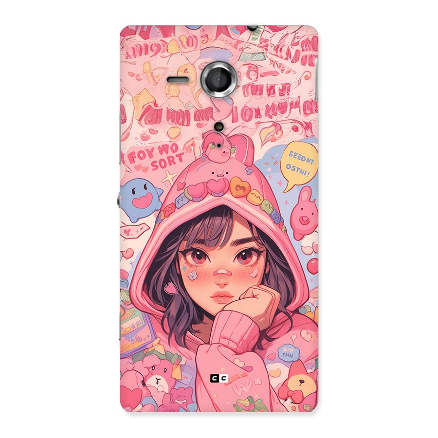 Cute Anime Girl Back Case for Xperia Sp
