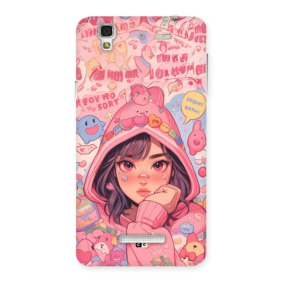 Cute Anime Girl Back Case for Yureka