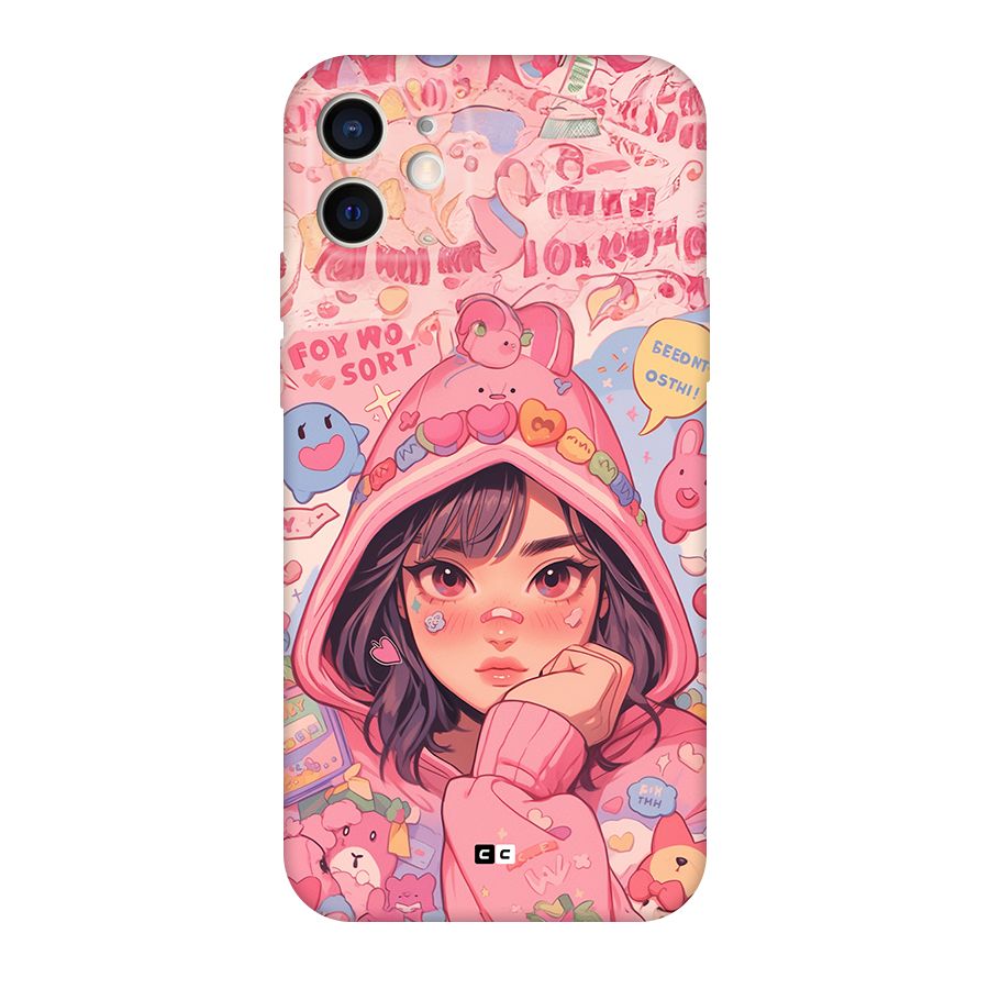 Cute Anime Girl Back Case for iPhone 12