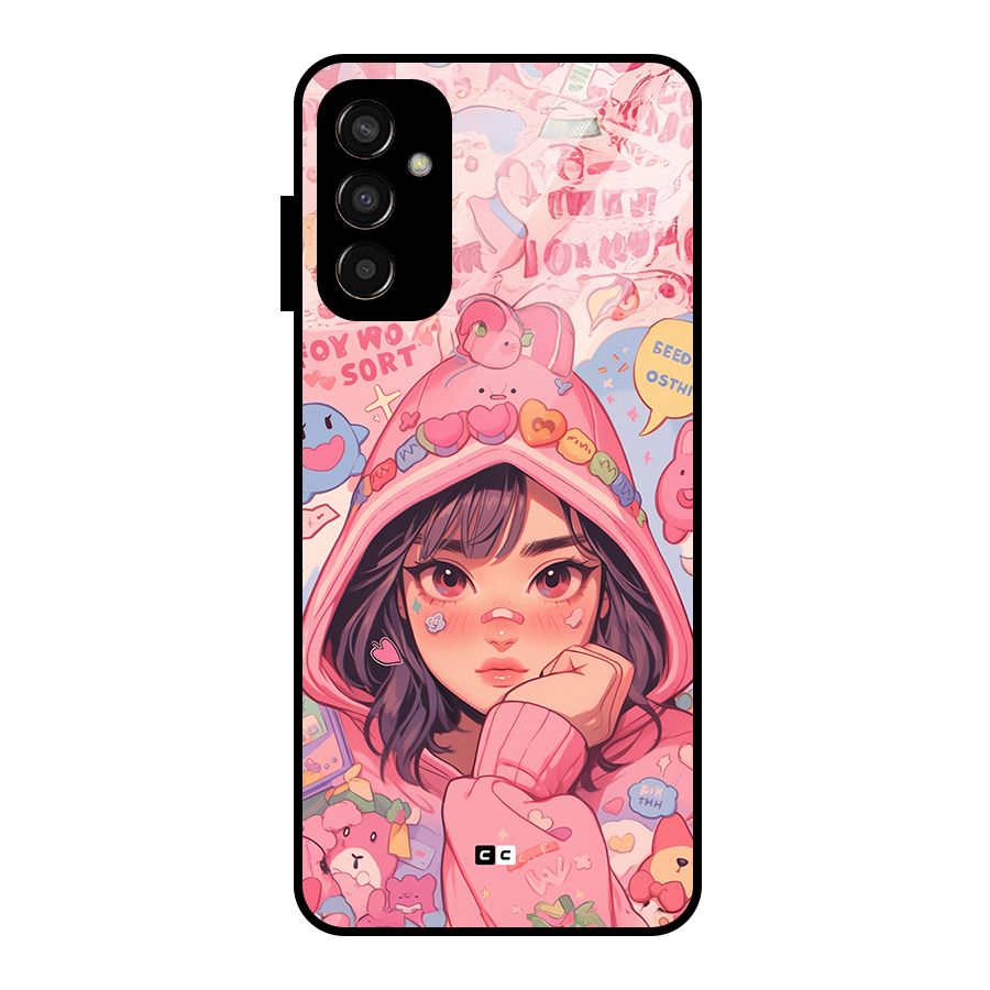 Cute Anime Girl Glass Back Case for Galaxy F13