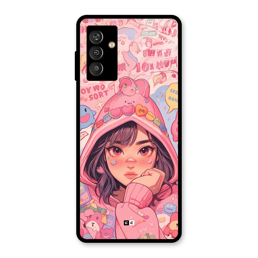 Cute Anime Girl Glass Back Case for Galaxy M13