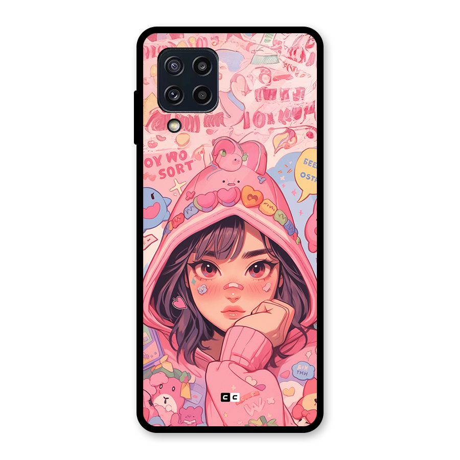 Cute Anime Girl Glass Back Case for Galaxy M32