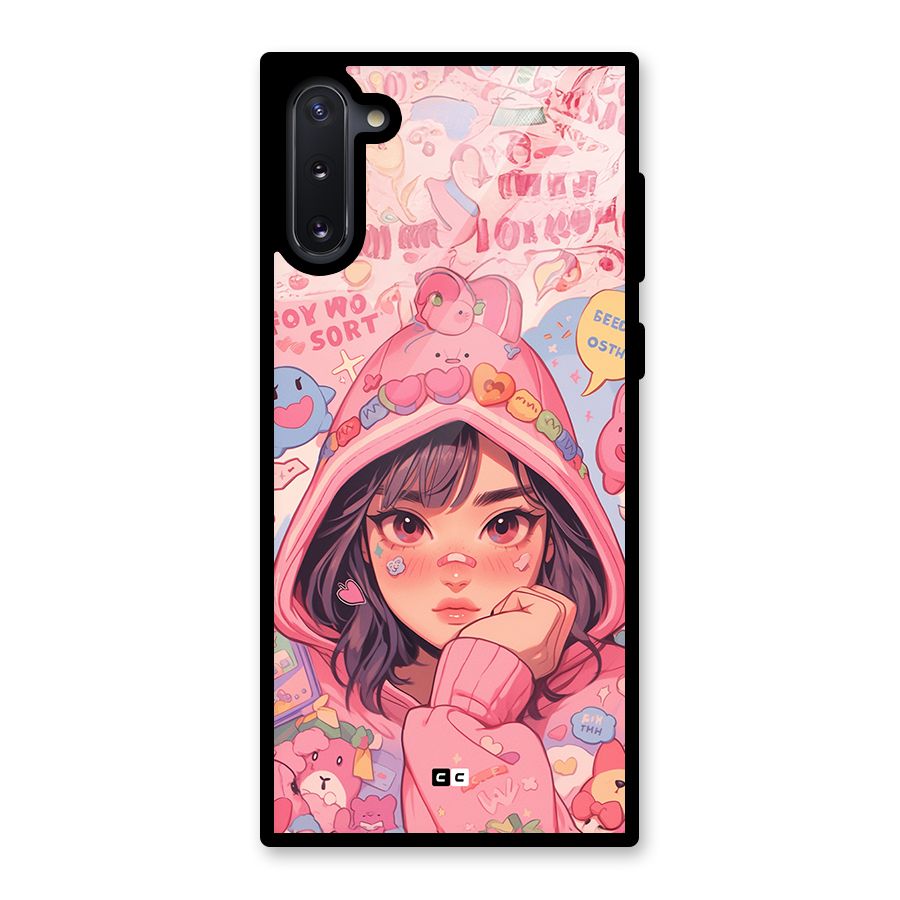 Cute Anime Girl Glass Back Case for Galaxy Note 10