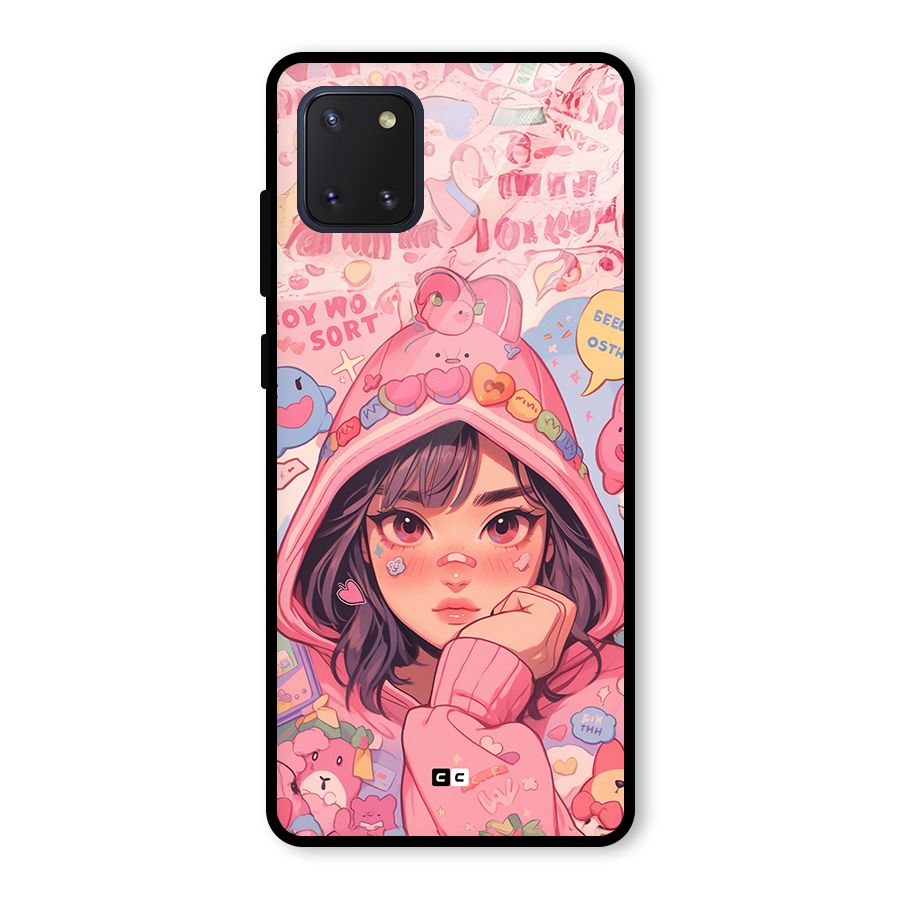 Cute Anime Girl Glass Back Case for Galaxy Note 10 Lite