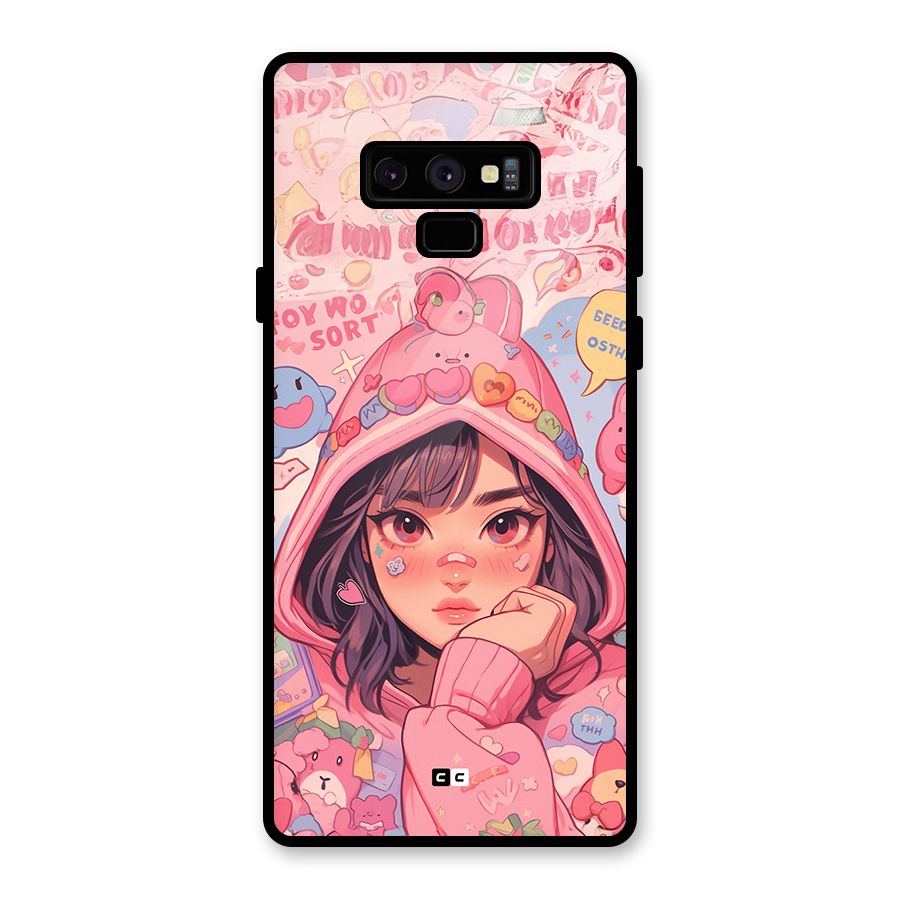 Cute Anime Girl Glass Back Case for Galaxy Note 9
