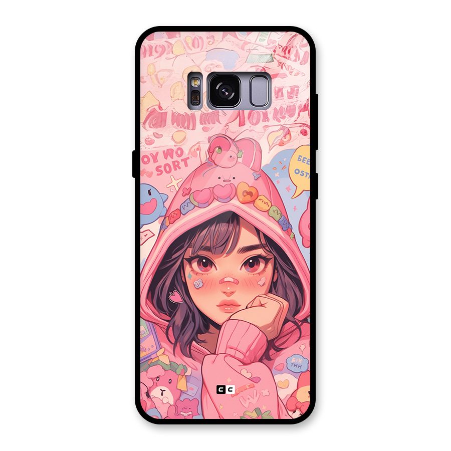 Cute Anime Girl Glass Back Case for Galaxy S8