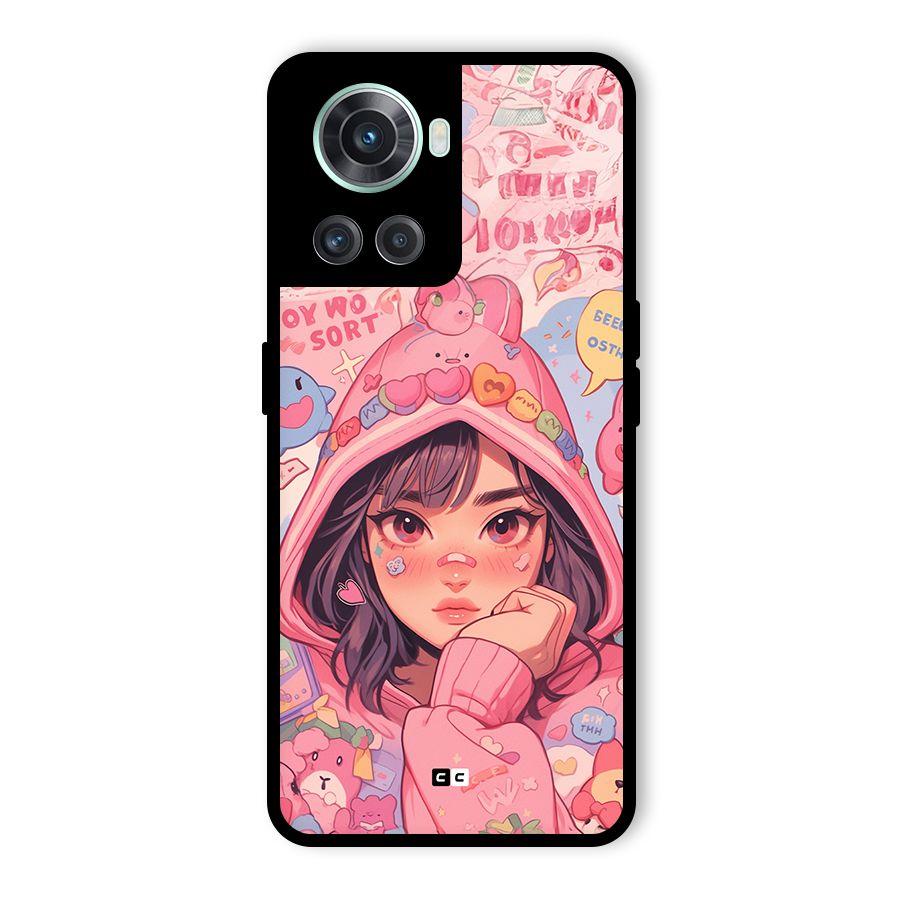 Cute Anime Girl Glass Back Case for OnePlus 10R