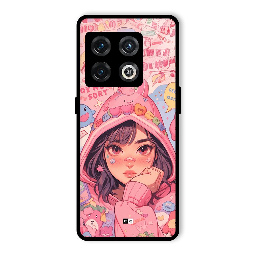 Cute Anime Girl Glass Back Case for OnePlus 10 Pro 5G
