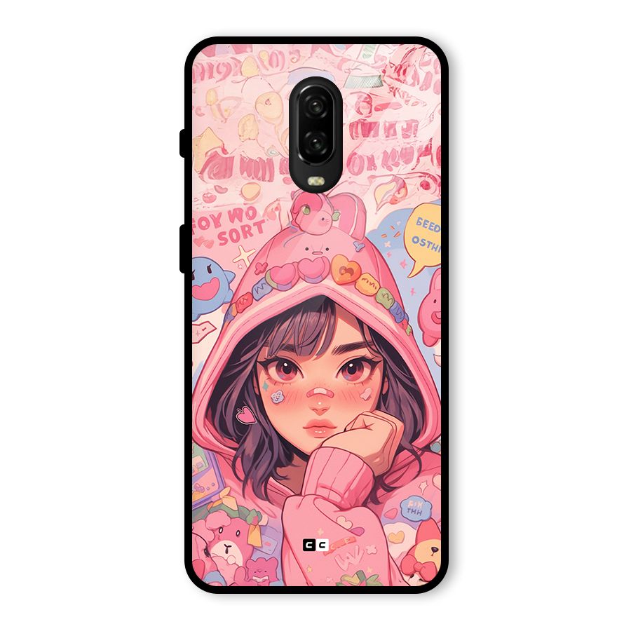 Cute Anime Girl Glass Back Case for OnePlus 6T